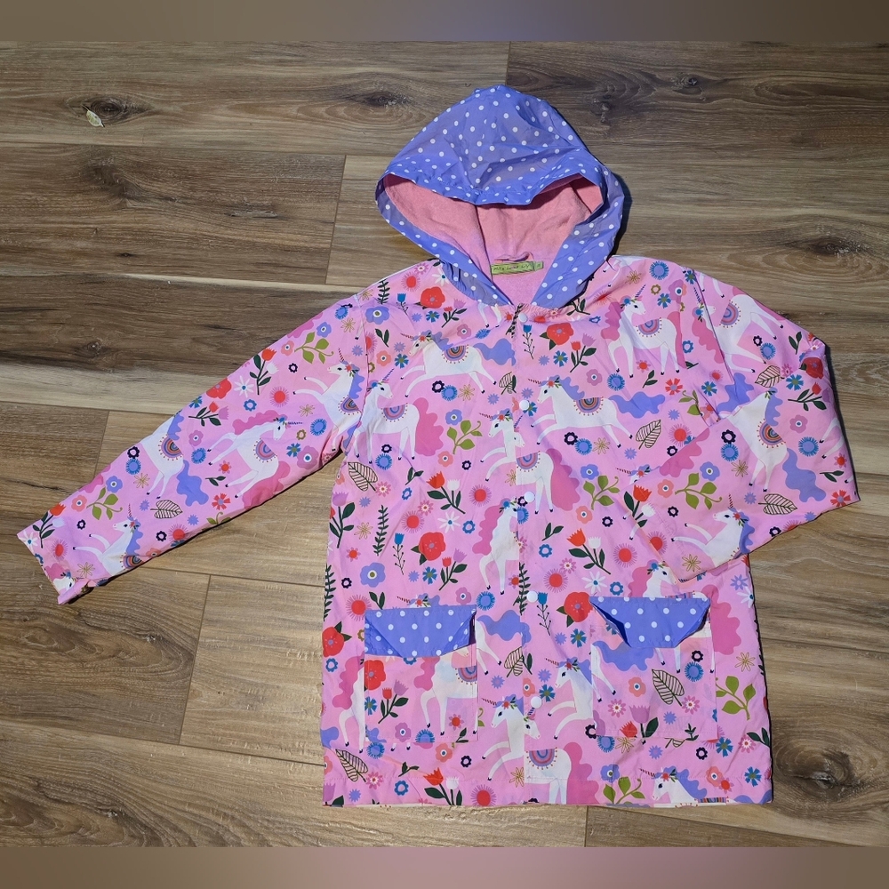 Kids Pink Unicorn Raincoat